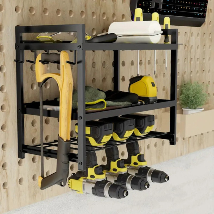 Органайзер-полиця для інструменту настінний метал 2 яр MZY-856 2,4kg 49 см*20,40см*34