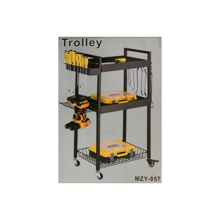 Візок для електроінструментів, 3-ярусний металевий MZY-857 6,3kg 61 см*31см*86см