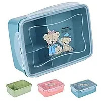 Пластиковый ланч-бокс Мишки