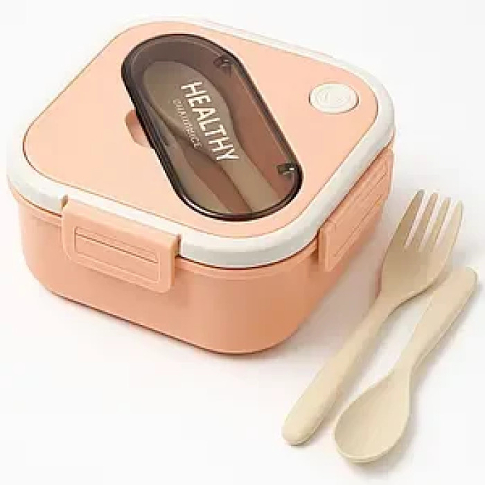 Пластиковый ланч-бокс Квадратный Healthy