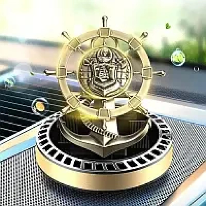 Автомобільний ароматизатор на сонячній батареї Штурвал колір рандом