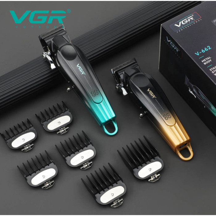 Аккумуляторная машинка для стрижки волос VGR V-662