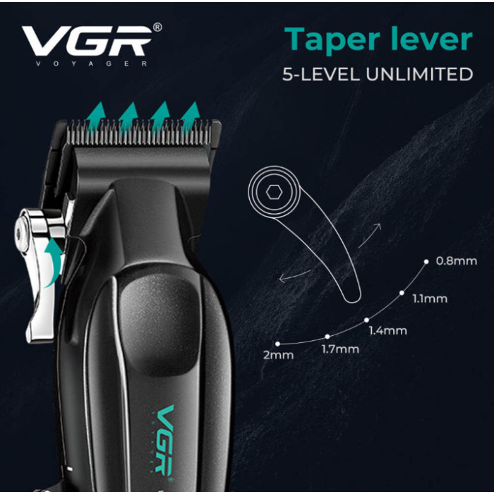 Аккумуляторная машинка для стрижки волос VGR V-662