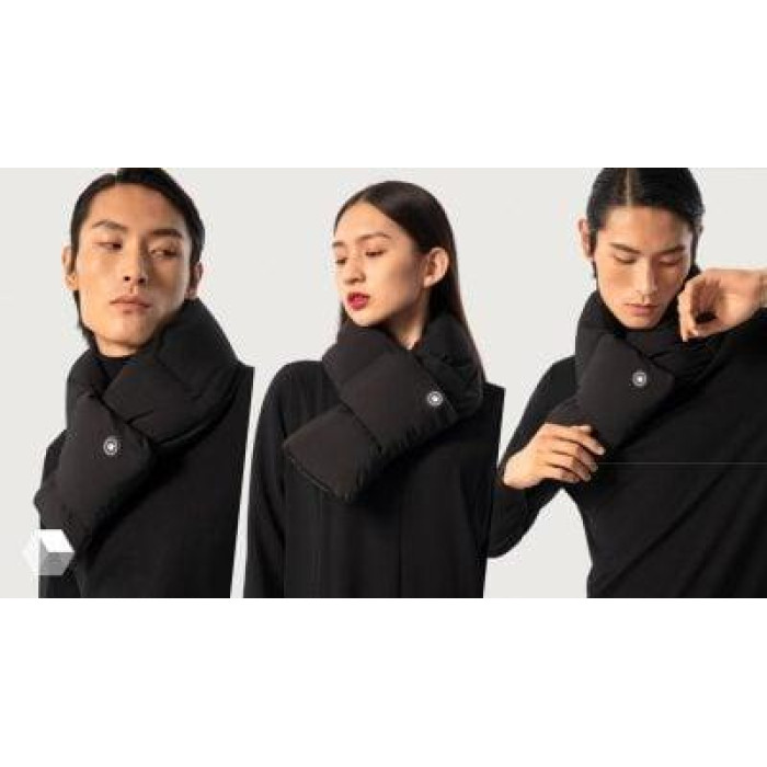 Шарф intelligent heating scarf с подогревом фиолетовый, черный