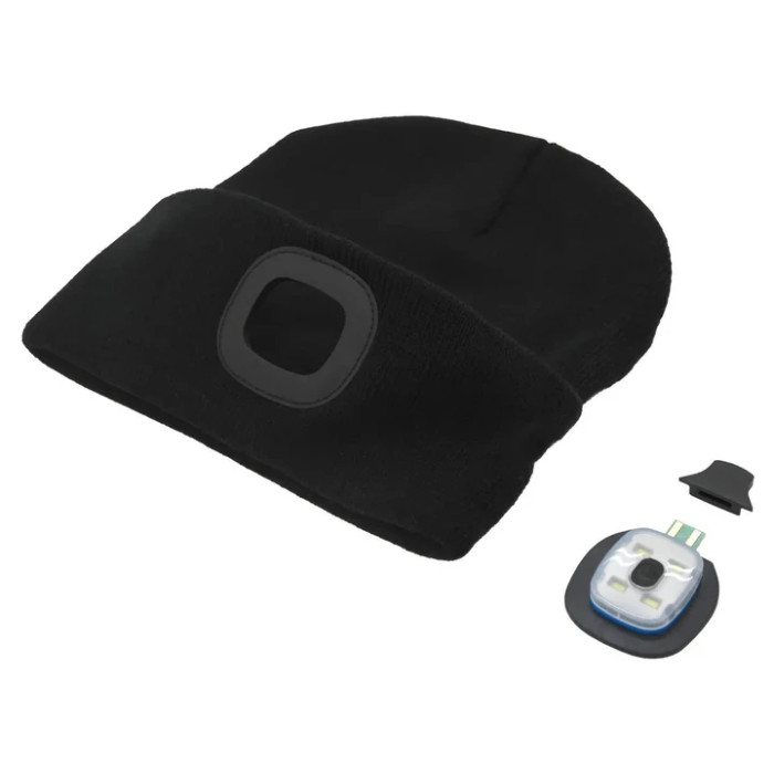 Шапка головной фонарь вставной розовый