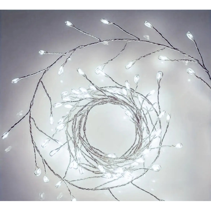 Xmas Гірлянда мішура білий 220В пульт ДК 8 режимів 30m 900L