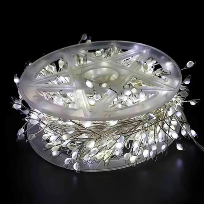 Xmas Гірлянда мішура білий 220В пульт ДК 8 режимів 30m 900L