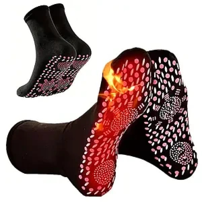 Зігрівальні шкарпетки, розмір універсальний, за устілкою 20 см, колір чорний