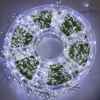 Xmas Гірлянда біла від USB пульт ДК 30m зелений дріт