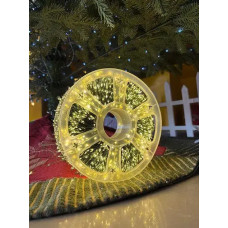 Xmas Гірлянда біла від мережі пуфXmas Гірлянда теплий білий від USB пульт ДК 30m зелений дріт ДК 30m зелений дріт