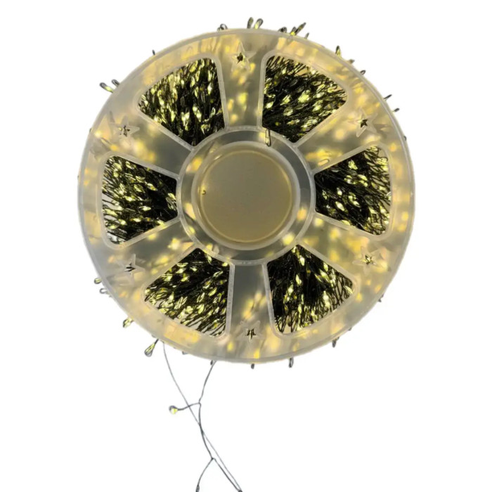 Xmas Гірлянда біла від мережі пуфXmas Гірлянда теплий білий від USB пульт ДК 30m зелений дріт ДК 30m зелений дріт