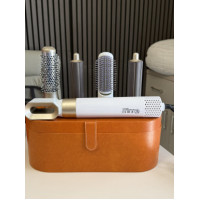 Професійний Lux Стайлер для волосся 5в1 Глянсовий Білий у шкіряному кейсі
