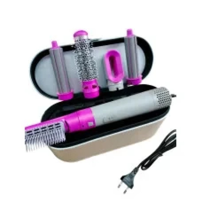 Потужний фен HAIR BRUSH для волосся 1000 Вт 5 в 1 в подарунковому білому кейсі