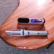 Набір плойка для завивання та гребінець акумуляторний YX-189