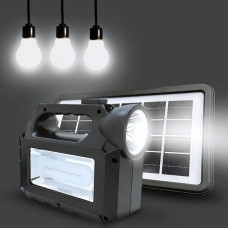 Ліхтар GD-8017s Solar станція з POWER BANK на сонячній батареї (+3 LED-лампочки)