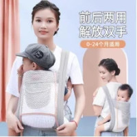 Дитячий слінг-переноска для дитини синій, сірий, рожевий