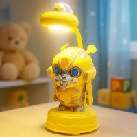 Настольная лампа детская робот с точилкой