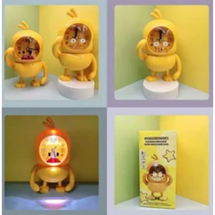 Настільна лампа, світильник із годинником і будильником Little Duck