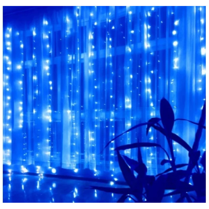 Xmas гірлянда 480 LED (Водоспад 3M*3M) синя