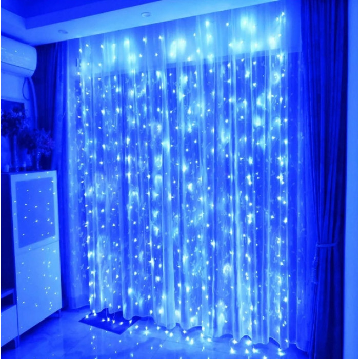 Xmas гірлянда 480 LED (Водоспад 3M*3M) синя