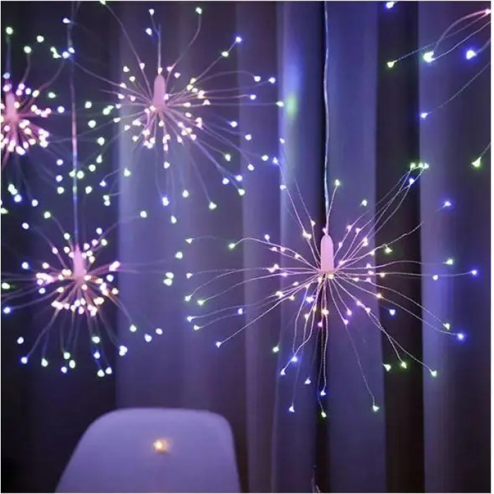 XMAS Гірлянда мідний дріт Штора феєрверк 500 M-7 3.0 м х 0.3 м Мультиколірна