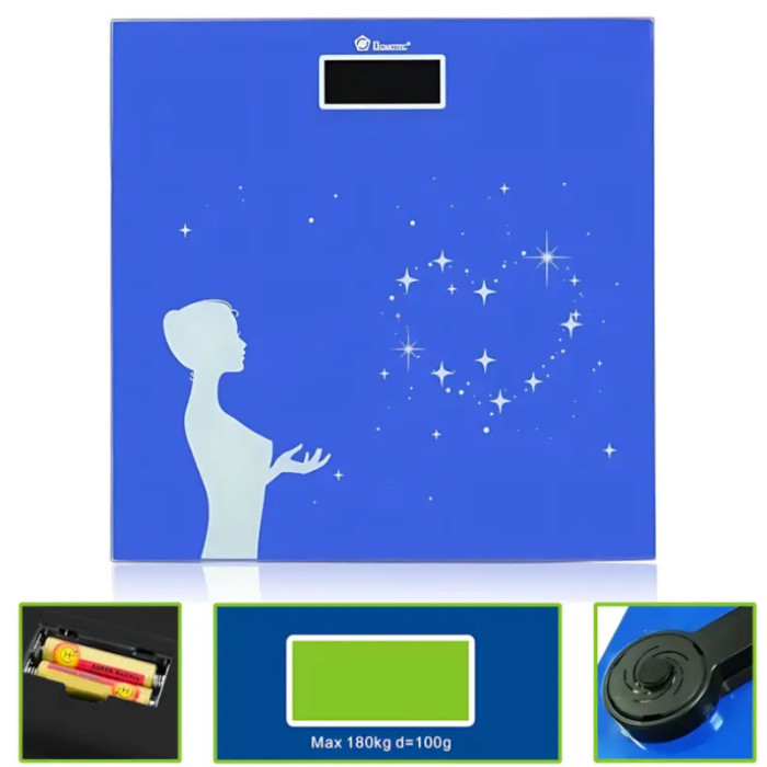 Підлогові ваги з датчиком температури Domotec MS-1604 180 кг