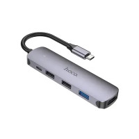 USB-хаб XoKo AC-500 Type-C to RJ45+HDMI+2xUSB 3.0 (XK-AC500-SL)  AND 7 in 1