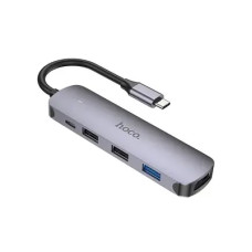 USB-хаб XoKo AC-500 Type-C to RJ45+HDMI+2xUSB 3.0 (XK-AC500-SL)  AND 7 in 1