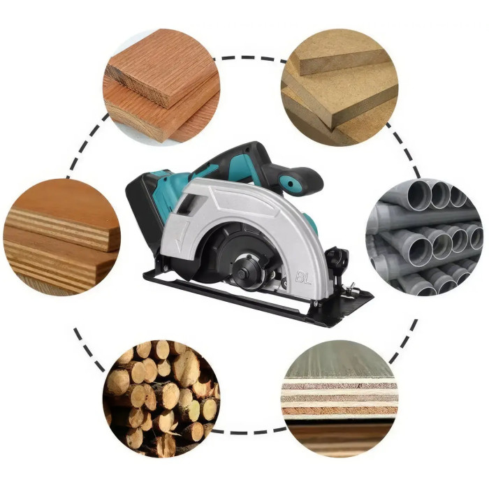 Ручна дискова пила 180 мм з 2 акумуляторами 48 В