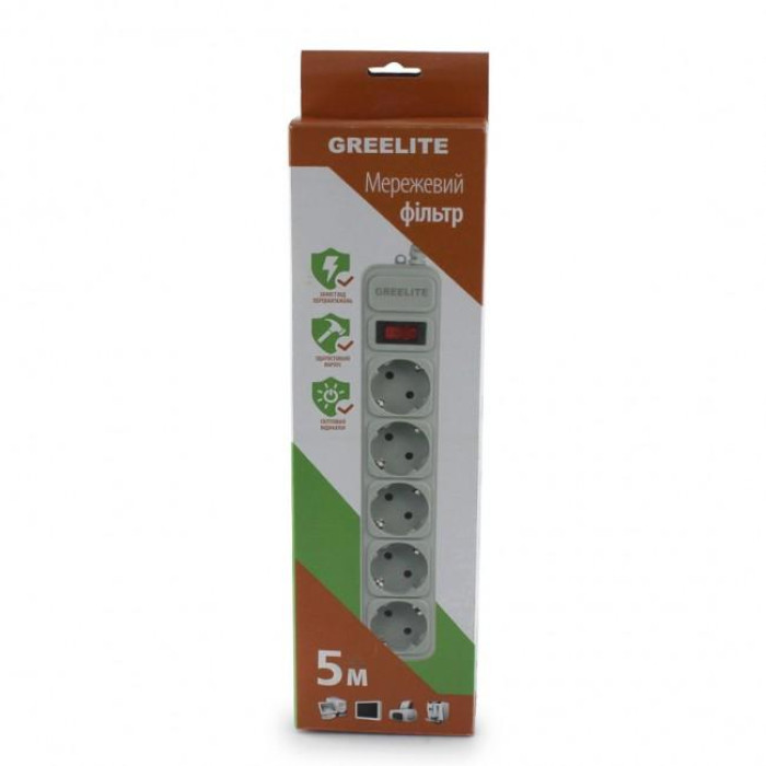 Мережевий фільтр SP5 на 5 розеток 5m