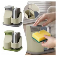 Дозатор рідкого мила з тримачем губки