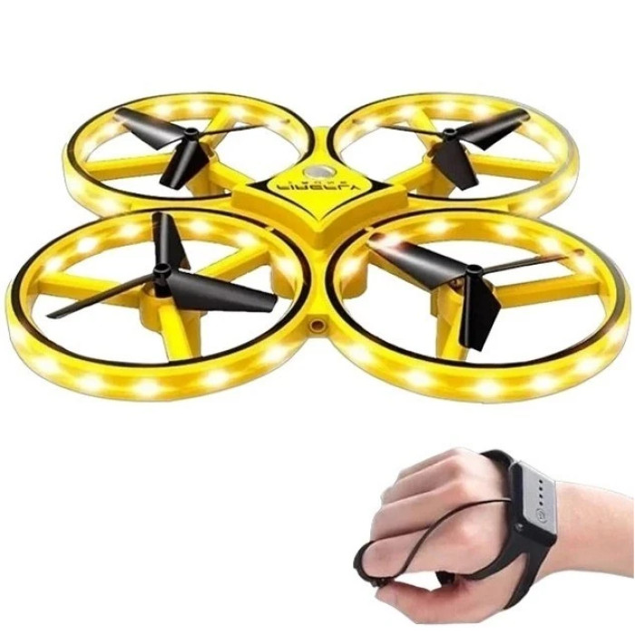 Квадрокоптер Dowellin Gravity керування браслетом (жовтий)