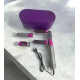 Стайлер для волосся 5 в 1 + шкіряний кейс — фіолетовий