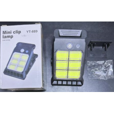 Мини лампа на прищепке с солнечной панелью YT-889B