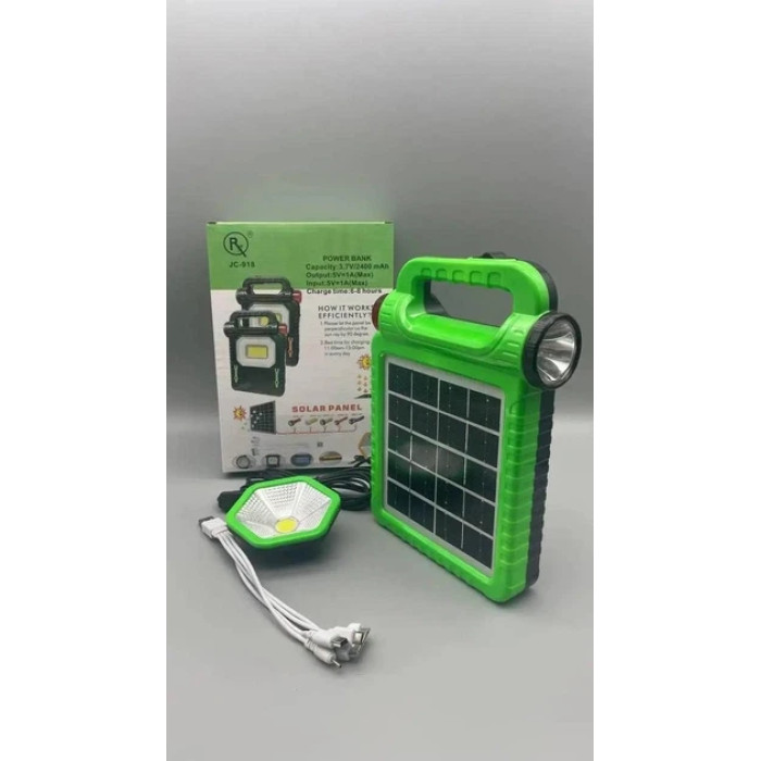 Ліхтар багатофункційний Solar JC-918 LED із сонячною панеллю