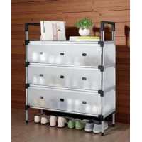 Обувница металлическая в прихожую 3 полки shoe rack 109