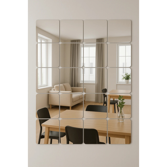 Квадратне м'яке дзеркало 30х30см