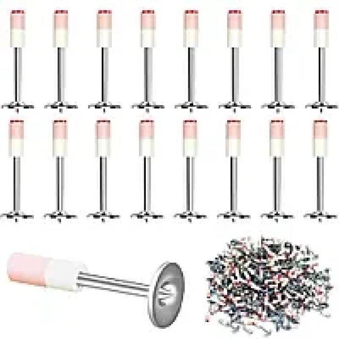 Монтажні піроксилінові цвяхи (7.3х32 мм) з круглою шайбою (16 мм), (100 шт 1 пак)