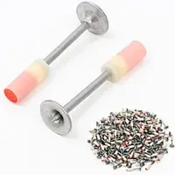 Монтажні піроксилінові цвяхи (7.3х32 мм) з круглою шайбою (16 мм), (100 шт 1 пак)