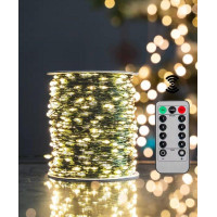 Гірлянда "Роса" зелений дріт 220 V, з пультом д/у, тепл і холодний, 120 м, 1200 діодів