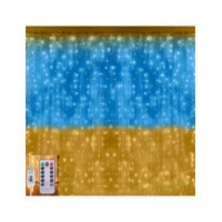 Гірлянда-штора 160 LED 2х2 м Прапор України USB