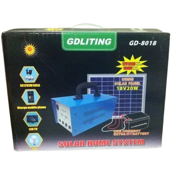 Електростанція 12/220v 100w GD8018 з трьома лампочками без сонячної панелі