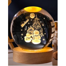Куля на підставці-лампа різдвяний сніговик (RD-4075)