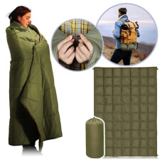 Теплоізольована похідна ковдра ЧОРНИЙ І ЗЕЛЕНИЙ AND-8-AND-9