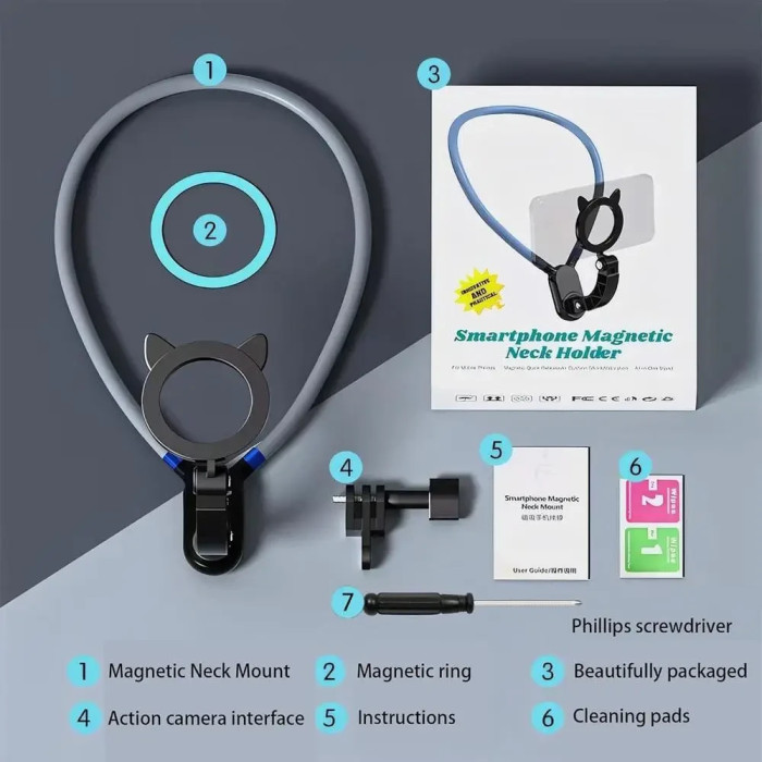 Тримач для телефона на шию без рук AND 5314