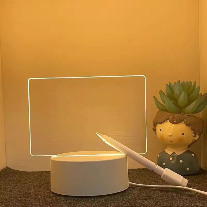 Нічник дошка для нотаток 12,5 х 17,5 см, від USB, 3 підсвітки, з Маркором LAMP 3D