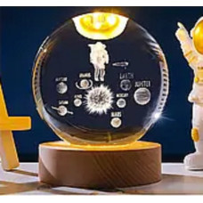 Декоративний 3D-нічник Шар 6 см «СонСистема й Астронавт» теплий LED