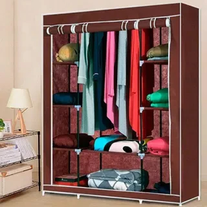 Складной тканевый шкаф на 3 секции Storage Wardrobe 88130, 130х45х175 см