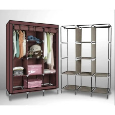Складной тканевый шкаф на 3 секции Storage Wardrobe 88130, 130х45х175 см