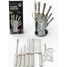 Набір ножів із неіржавкої сталі з підставкою Rainberg RB-2323